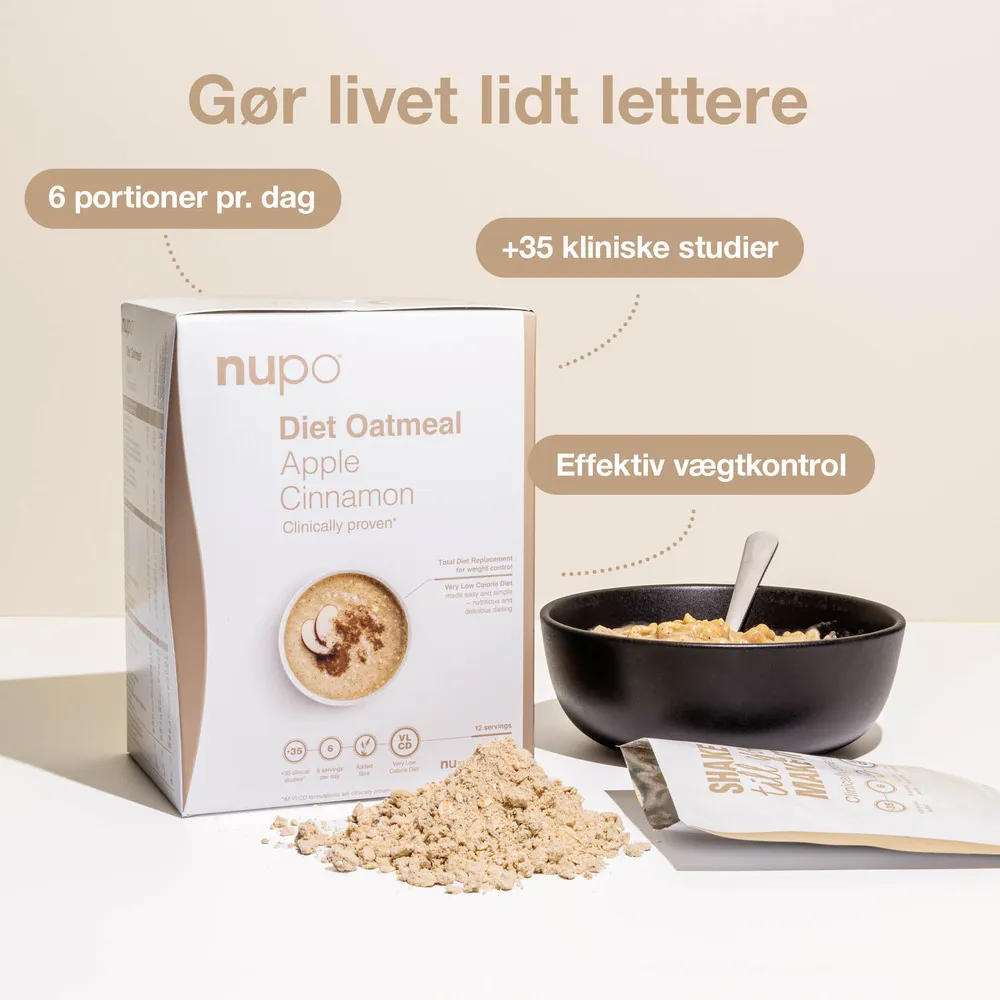 Nupo Diet Oatmeal Apple Cinnamon - 384 g.