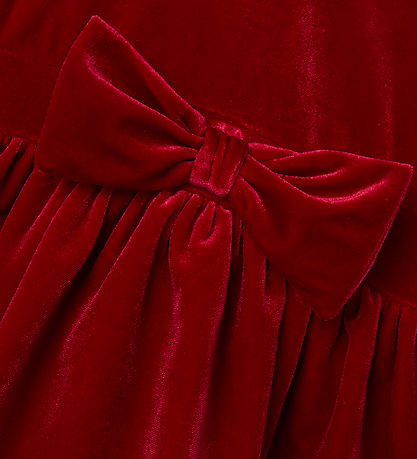 Name It Kjole - Velour- NbfRyvet - Jester Red