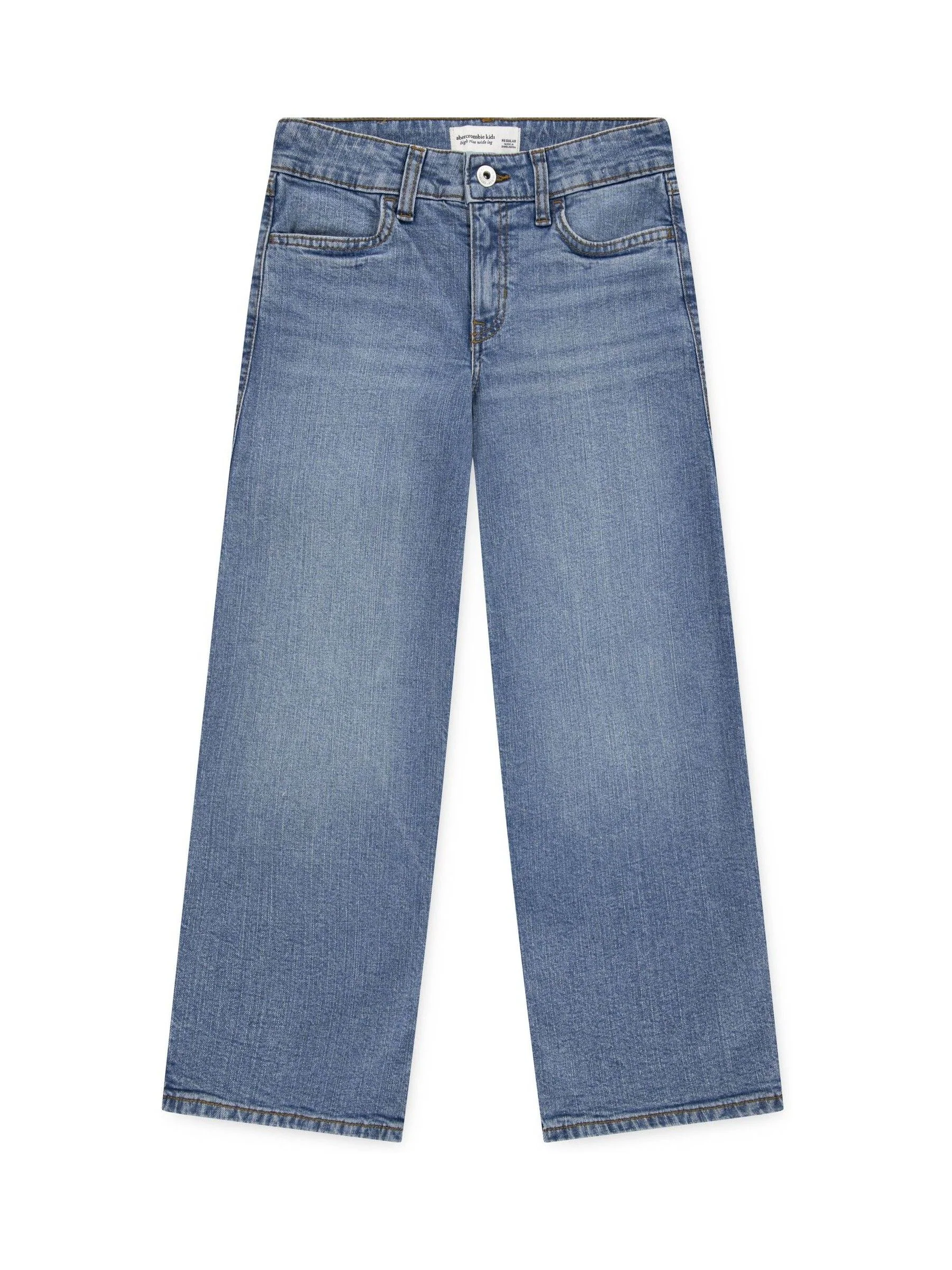 Marineblauw - Abercrombie & Fitch High Rise Wide Leg Jeans