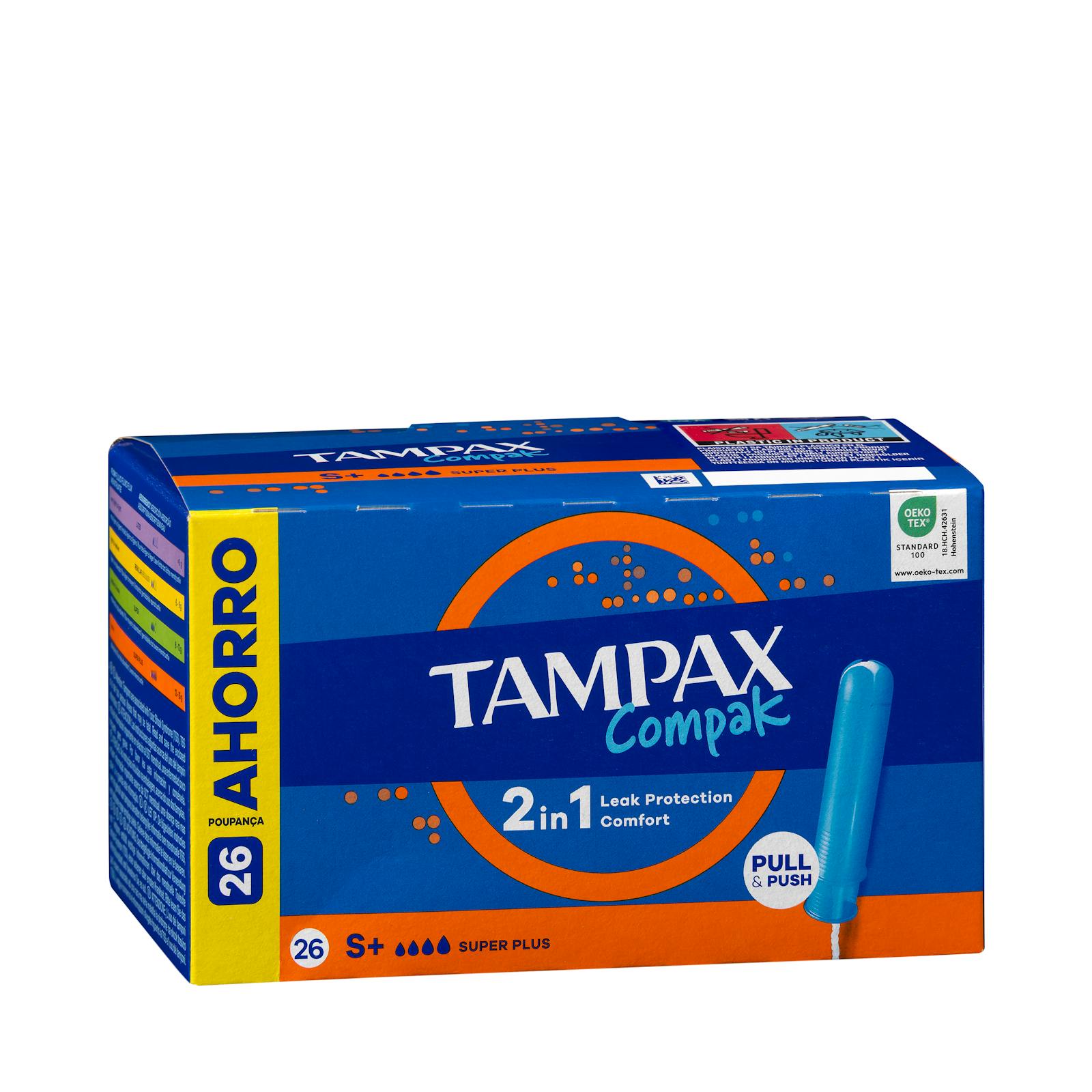 Tampons Tampax Compak Super Plus avec applicateur