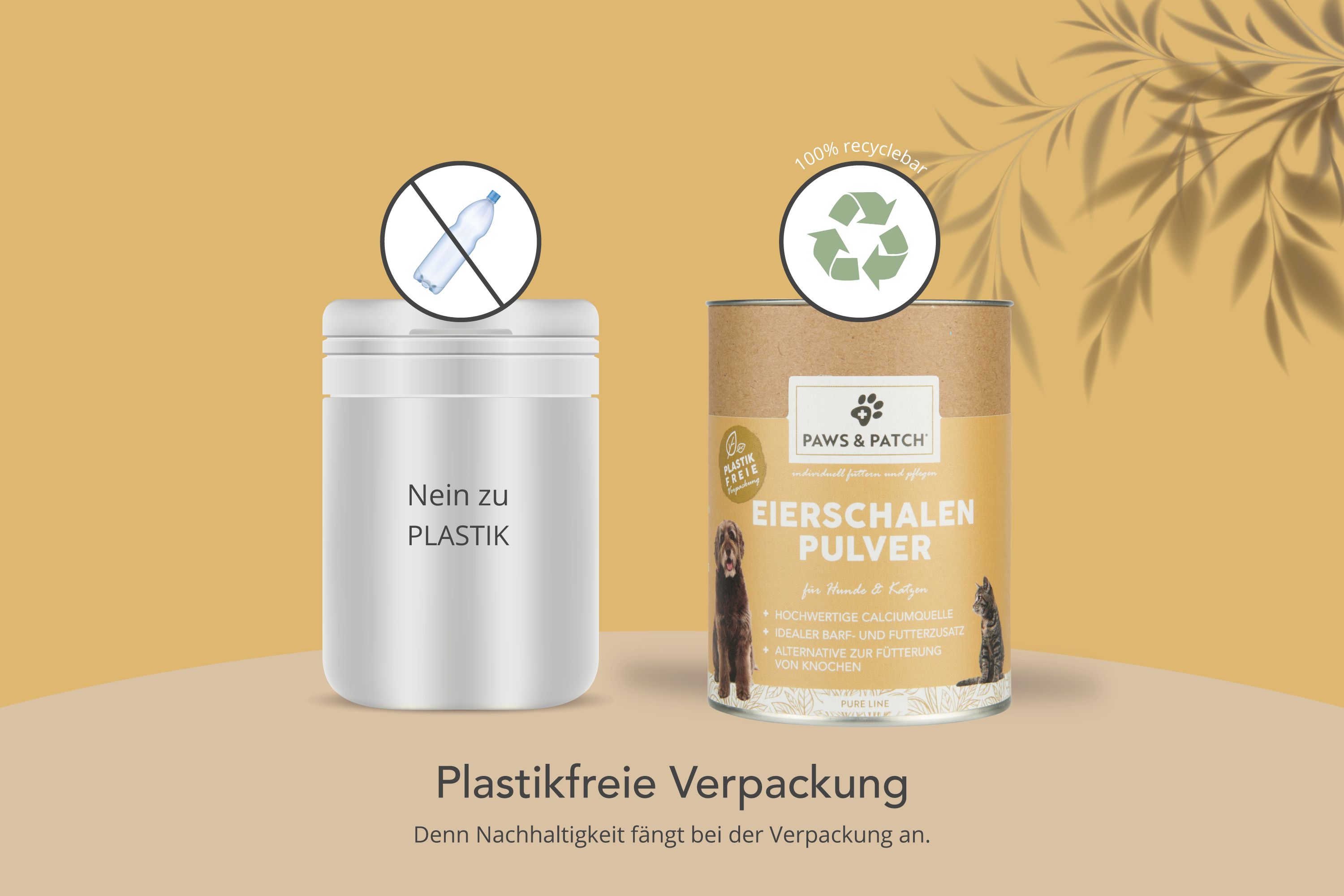 PAWS&PATCH EIERSCHALEN Pulver  für Hunde und Katzen