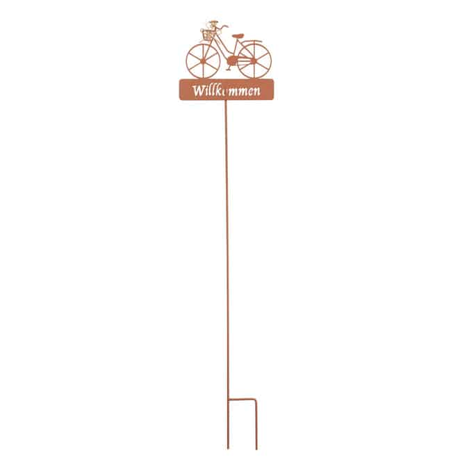 Pflanzenstecker - Fahrrad - aus Metall - ca. 90 x 20 cm