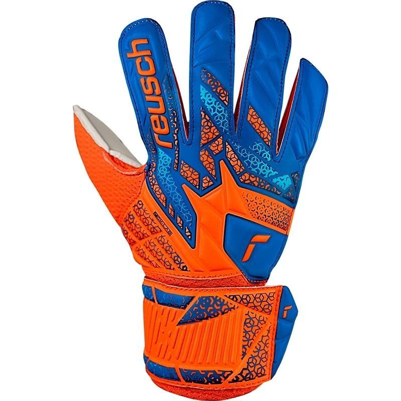 Reusch Gants de Gardien Attrakt Solid GK:LAB - Orange/Bleu Enfant
