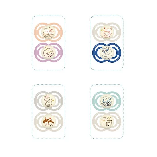 Lot de 2 sucettes Perfect nuit 18m+ en silicone   Aléatoire        de               Mam
