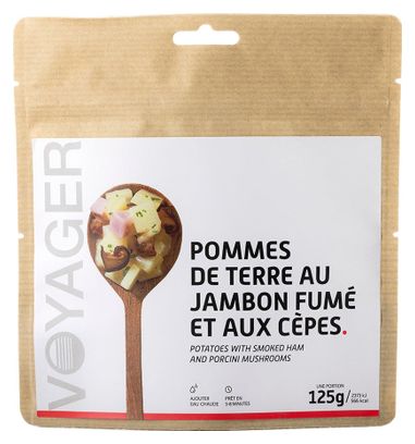 Repas Lyophilisé Voyager Pommes de Terre au Jambon Fumé et aux Cèpes 125g
