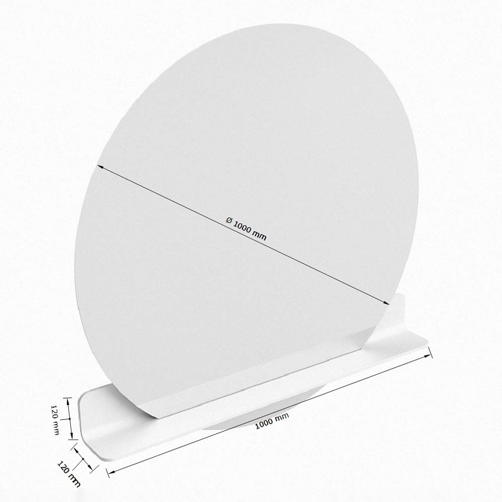 Mondiaz Spot spiegel rond Ø100cm met planchet rosee