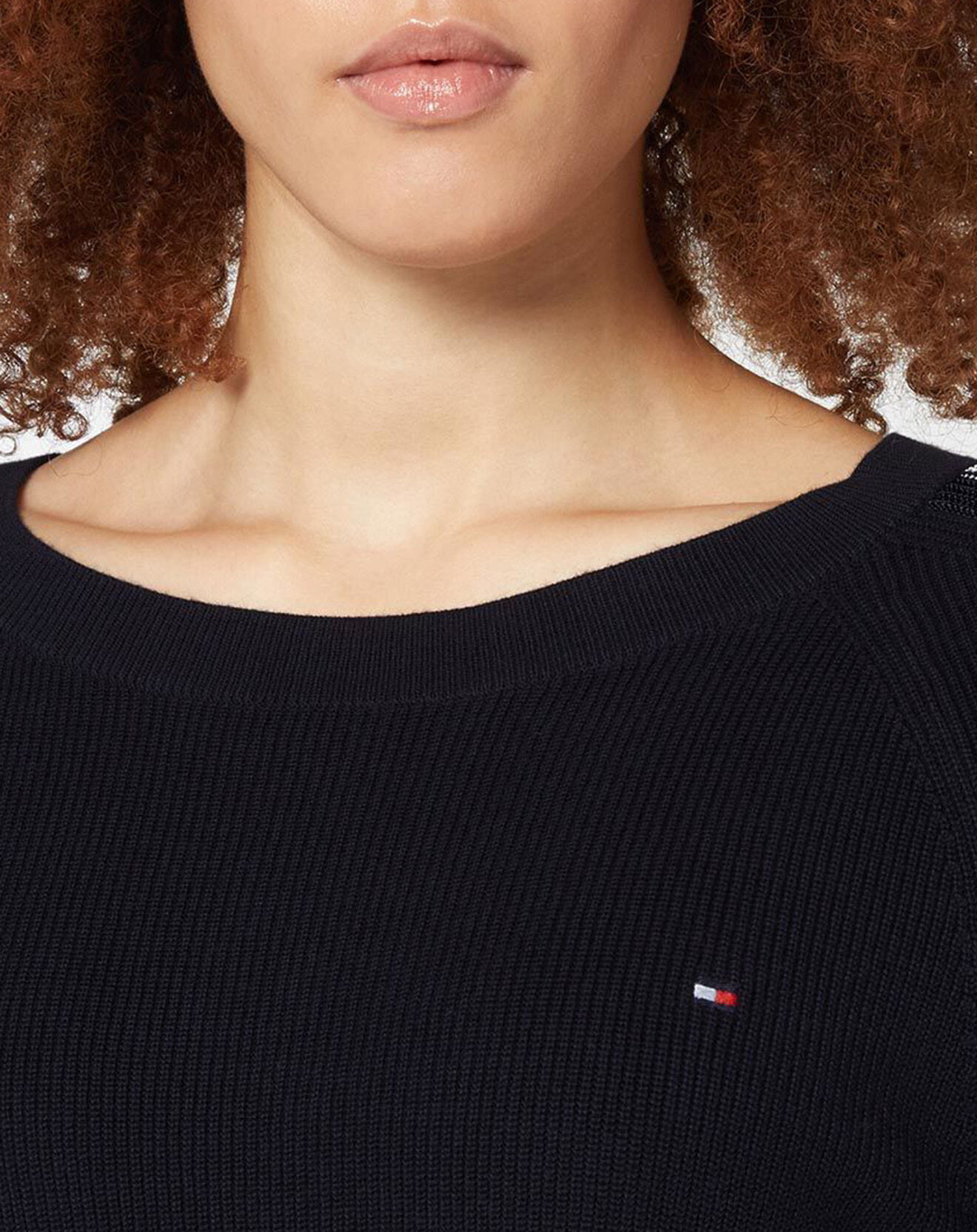 Tommy Hilfiger Robe pull droite Global Stripe bleu marine