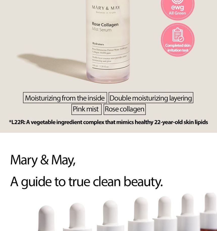 Mary&May - Rozencollageen Mist Serum