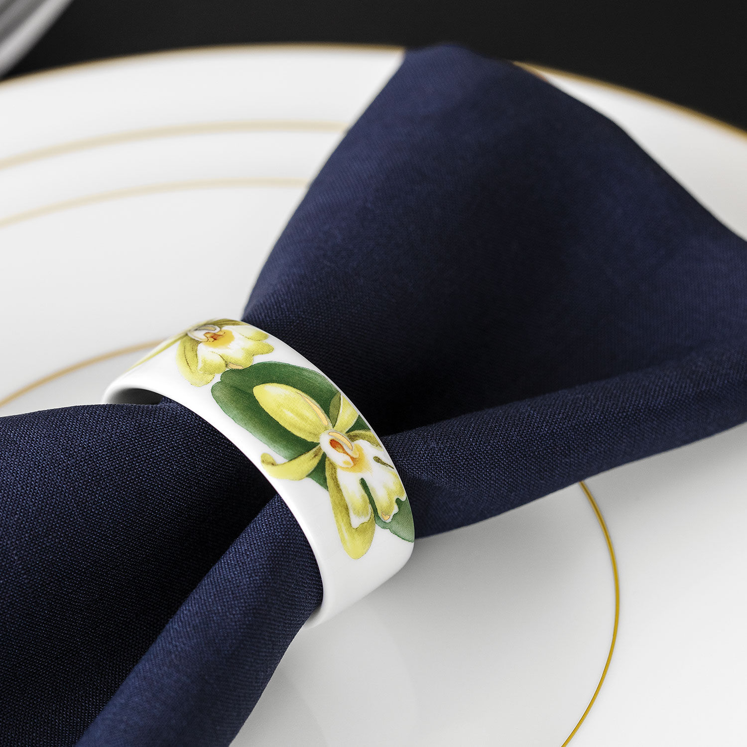 Amazonia Napkin ring Multi-colored, 2.6'' x 1'' x 2.1'', Premium Bone Porcelain