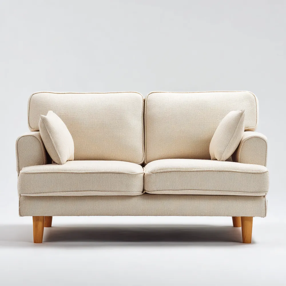 2-Sitzer-Sofa Stoff 150x85x80 cm – Creme – Skandinavisches Design