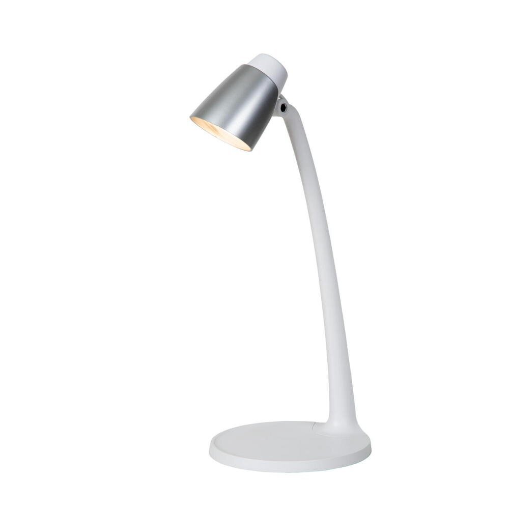 Ludo LED tafellamp in wit en zilver, 4,5W, 350lm