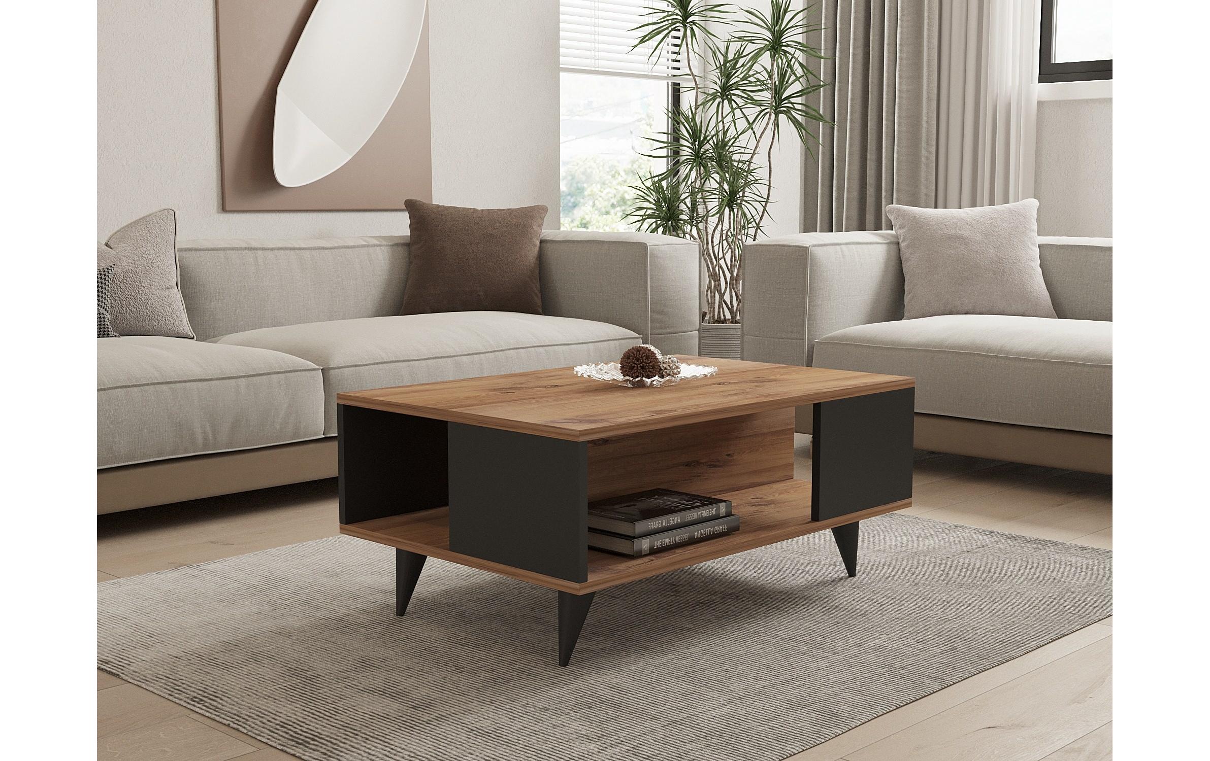 Couchtisch Yuka 90 x 39.5 cm, BraunSkandinavischer Couchtisch