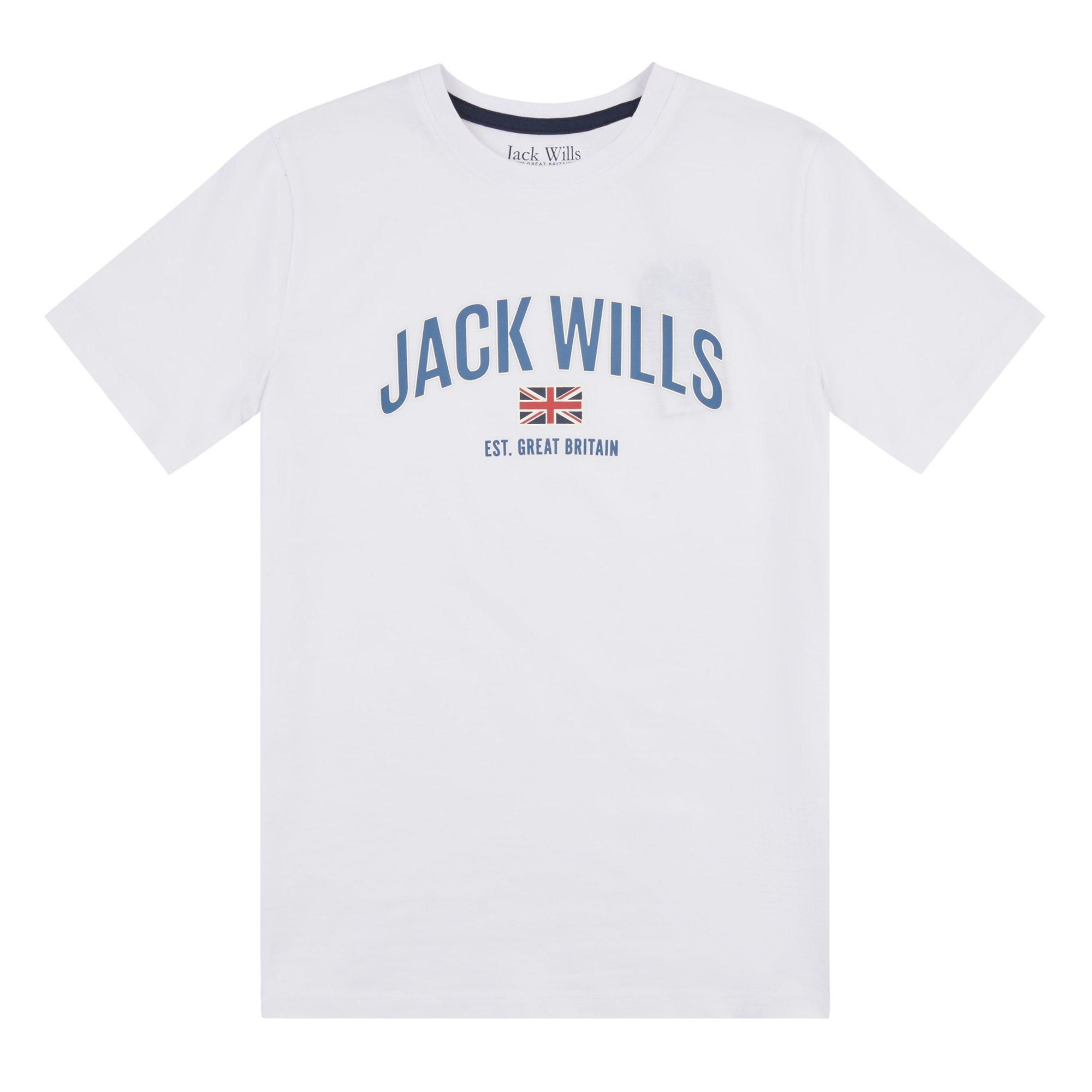 Jack Wills JW Logo Flag T Shirt Juniors