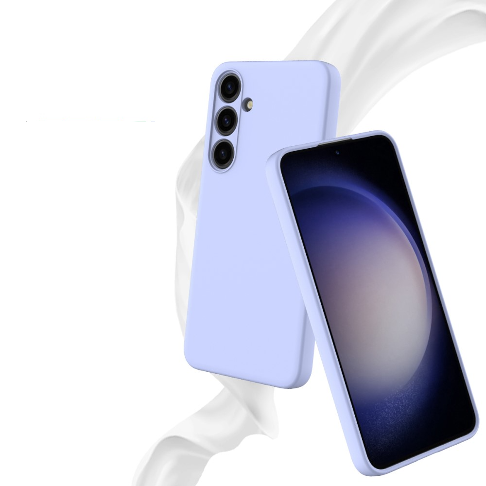 Samsung Galaxy S24  Plus Silikon Case Hülle mit Kameraschutz   Trageschlaufe - Lila