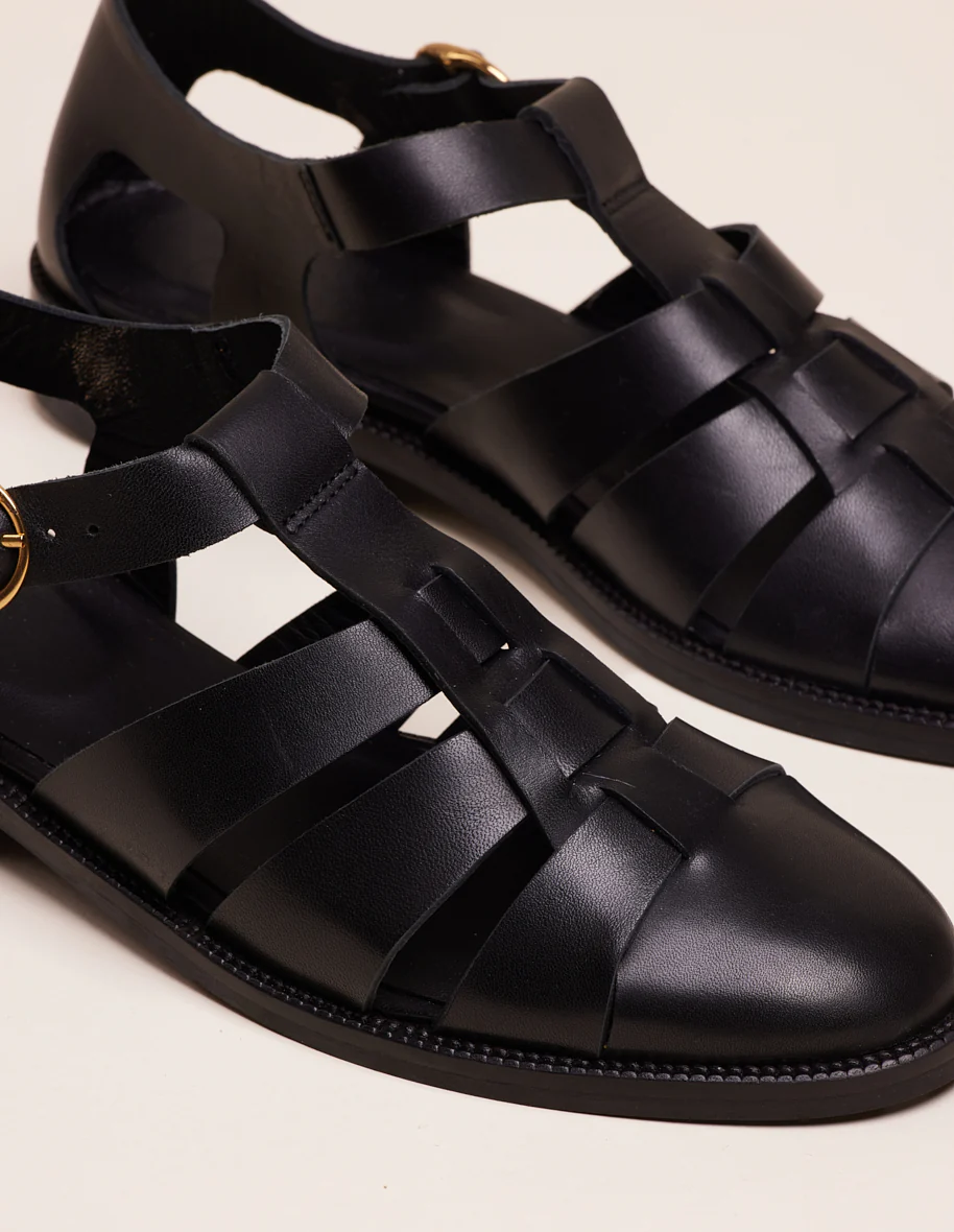 Sandales Inès - Cuir noir