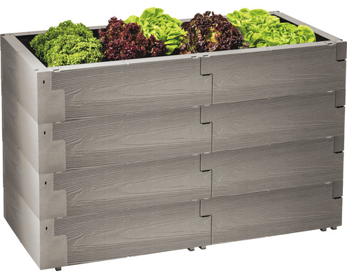 Klassieke verhoogde tuinbak JUWEL Timber 4-rijig Nordic Wood 130 x 80 x 60 cm houtlook