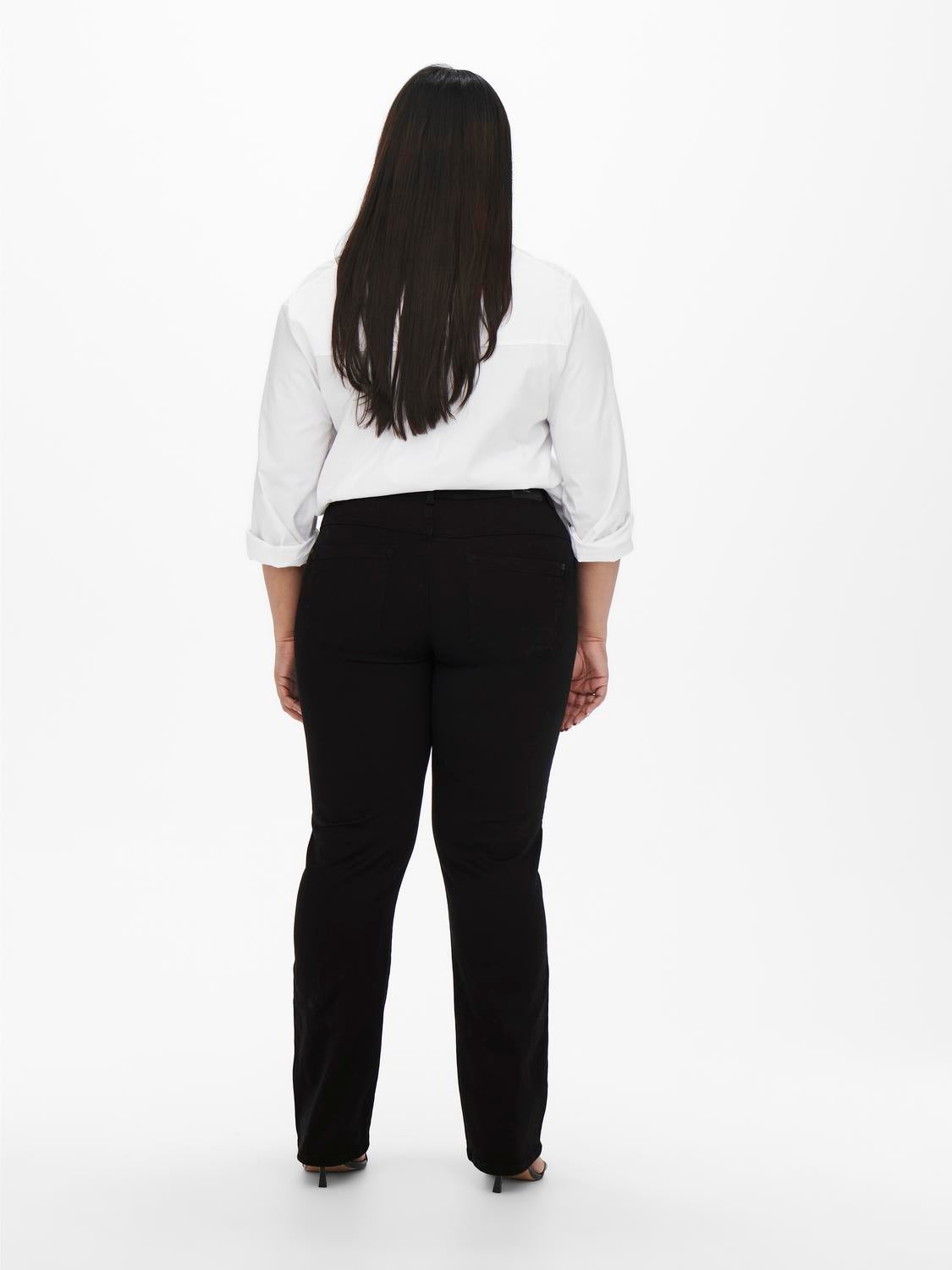 CARAUGUSTA Hohe Taille Gerade geschnitten Jeans Black