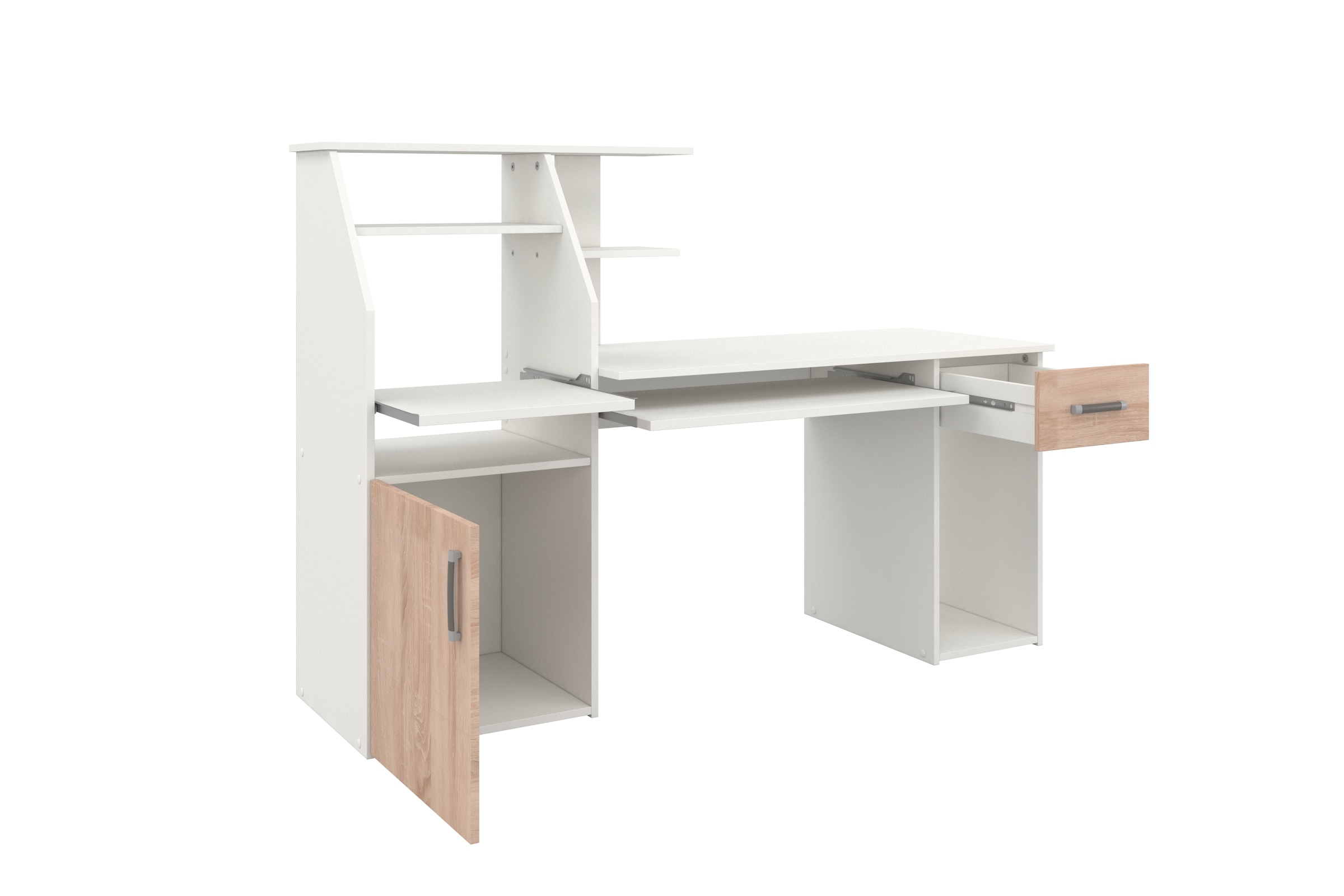 VOGL Möbelfabrik Schreibtisch »Don« mit Tastatur- & Druckerauszug, Breite 137,5 cm, Made in Germany