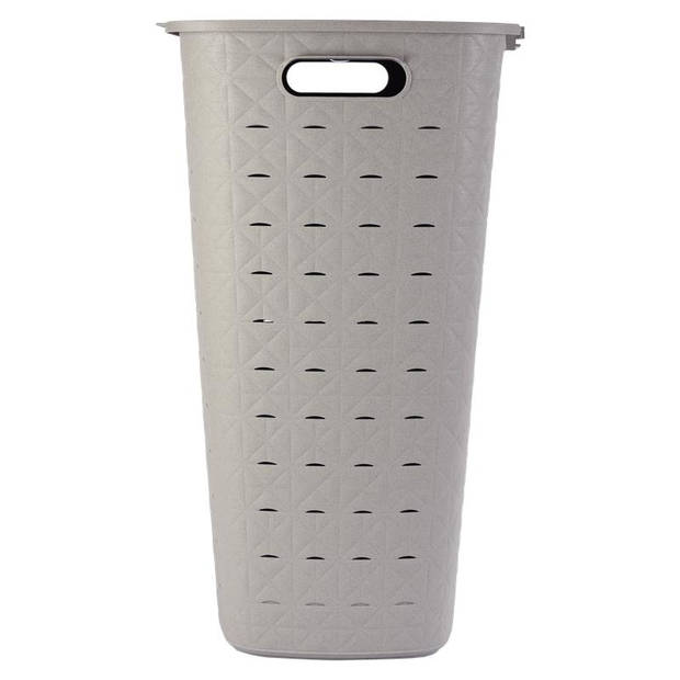 Curver Softex wasmand met deksel - 56L - taupe