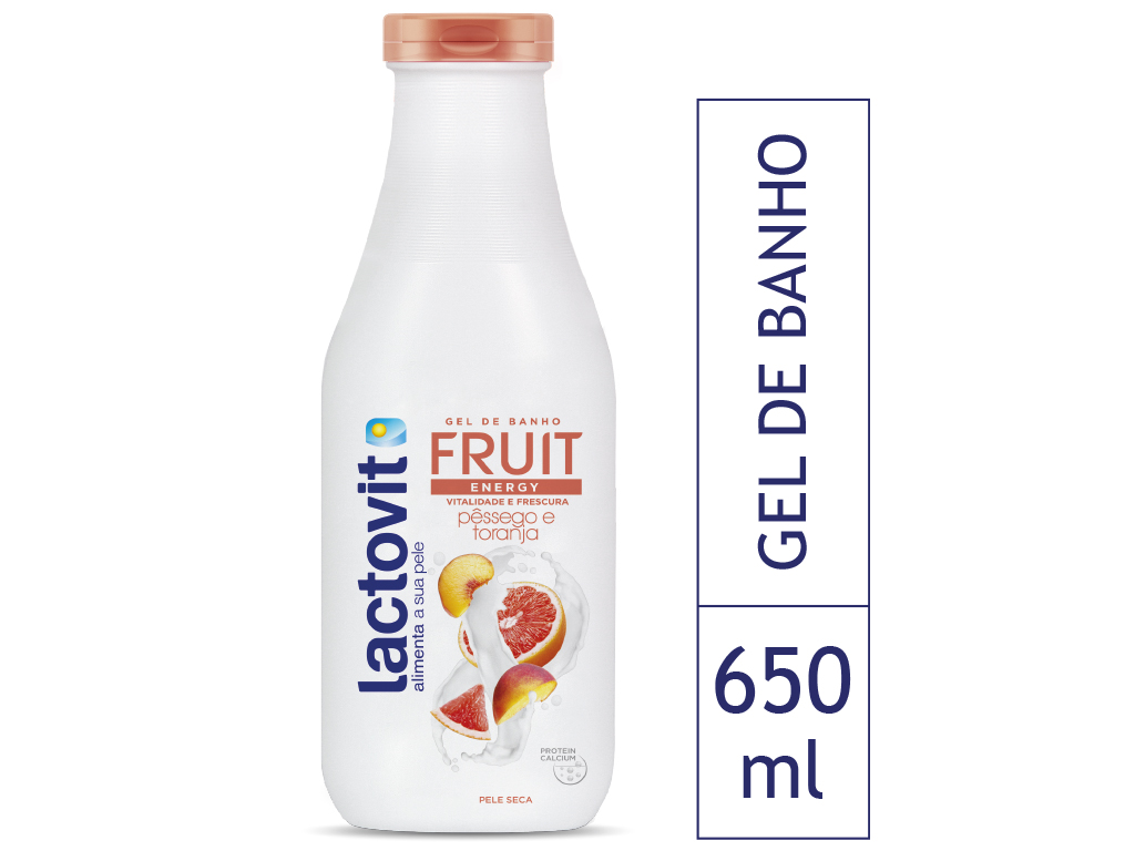 GEL LACTOVIT DE BANHO PÊSSEGO E TORANJA 650ML