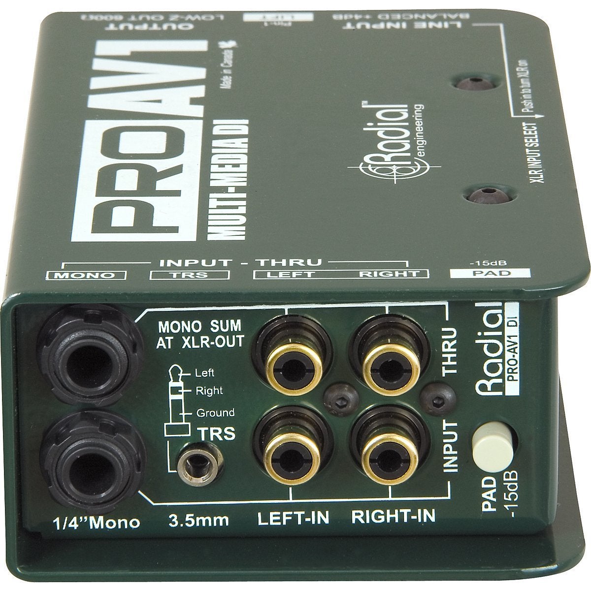Radial Engineering ProAV1 Mono passieve Direct Box