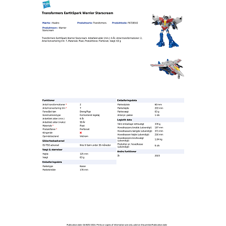 Transformers EarthSpark Warrior Class figur – flere varianter - assorteret