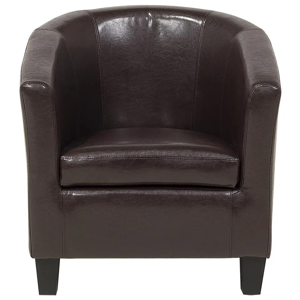BORWICK - Fauteuil - Bruin - Kunstleer