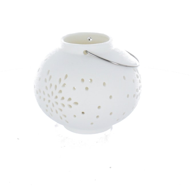 LED-Laterne - aus Keramik - ca. 14 x 14 x 12 cm