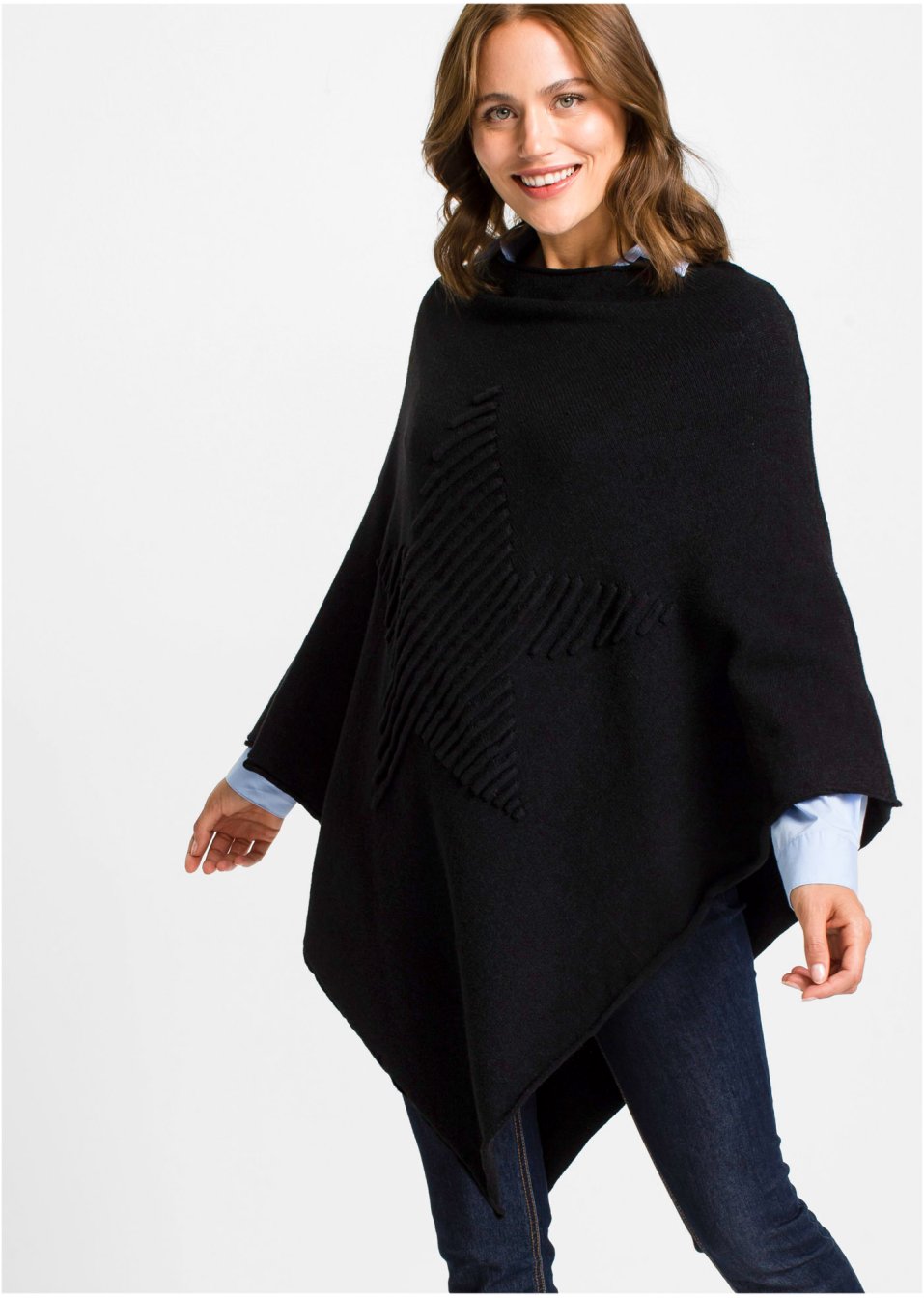 Poncho à motif étoile