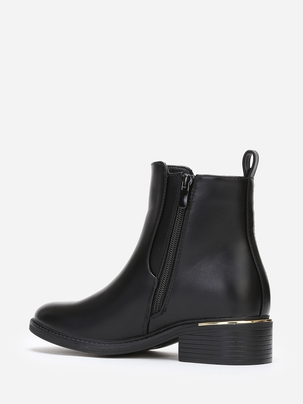 Bottines chelsea à élastique texturé- Noir
