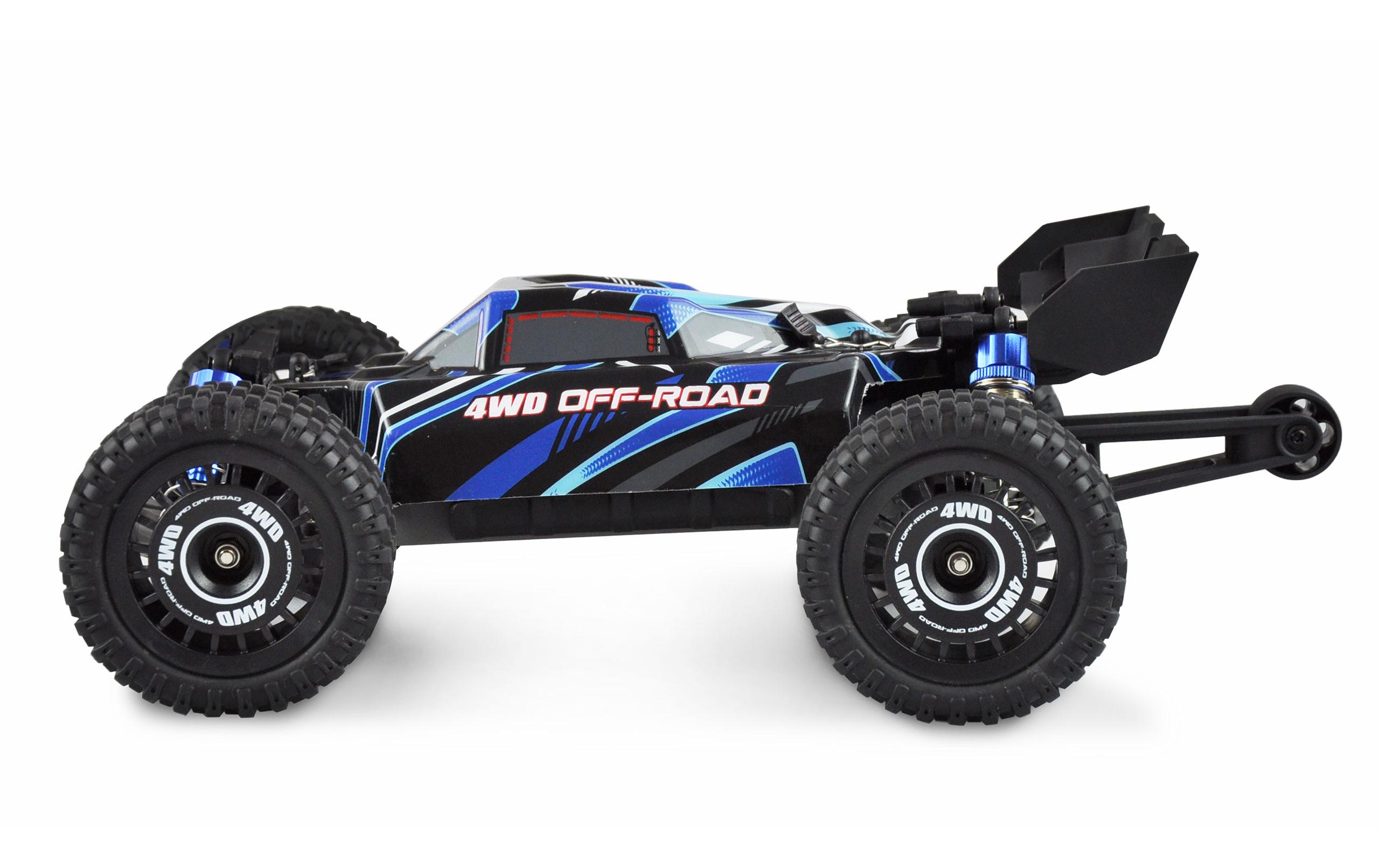 Buggy Hyper GO Brushless 4WD, Blau, 1:16, RTR<br>Off-Road RC Modellauto mit Allradantrieb und 60 km/h Höchstgeschwindigkeit