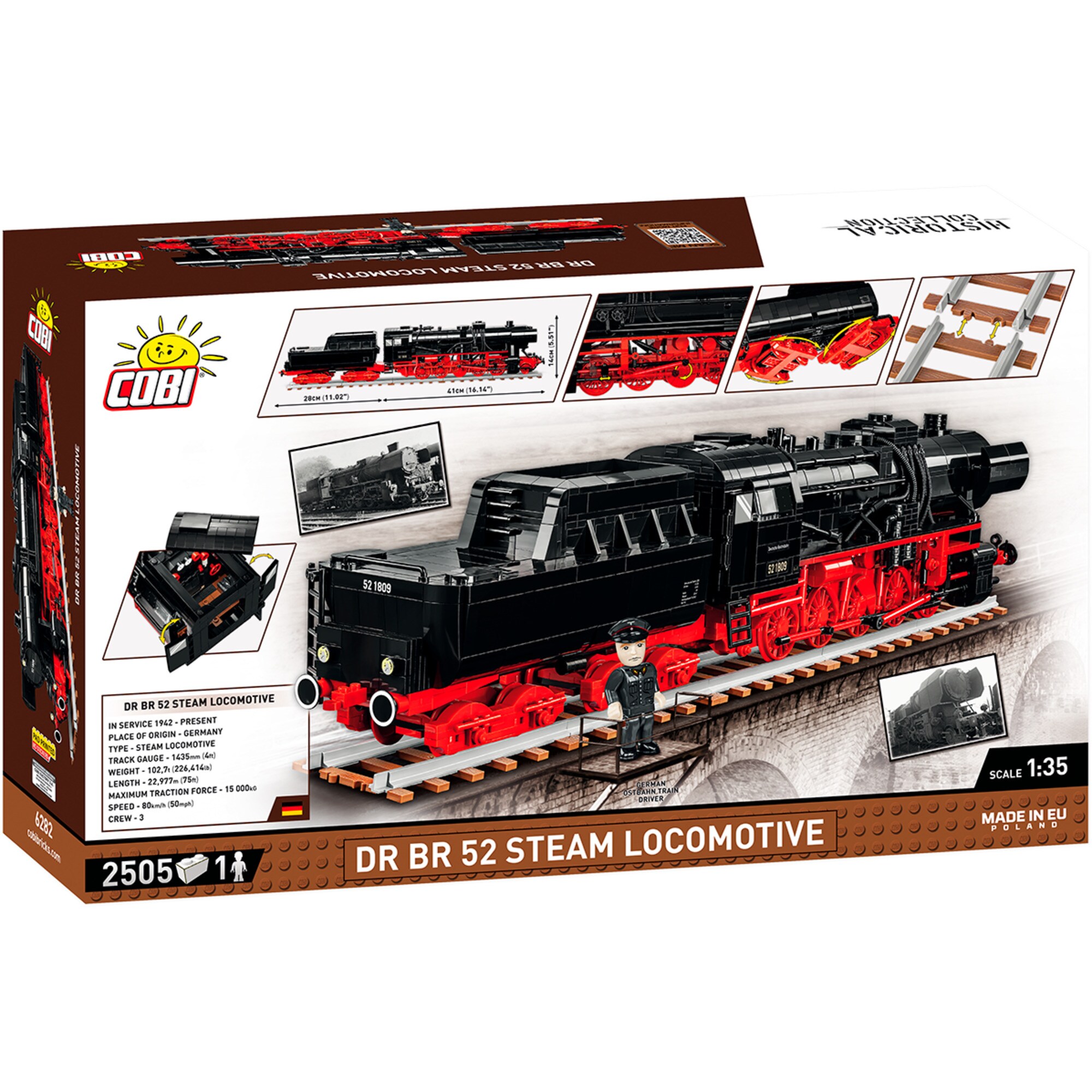 COBI Konstruktionsspielzeug DR BR Class 52 Steam Locomotive