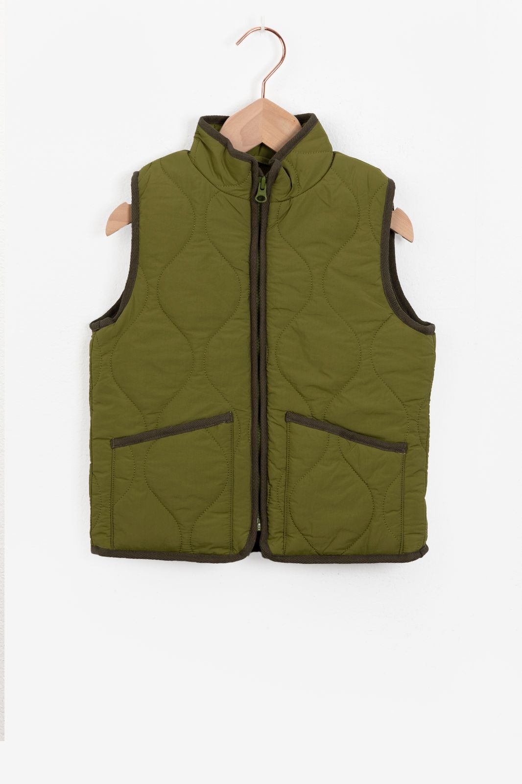 Groen doorgestikt gilet