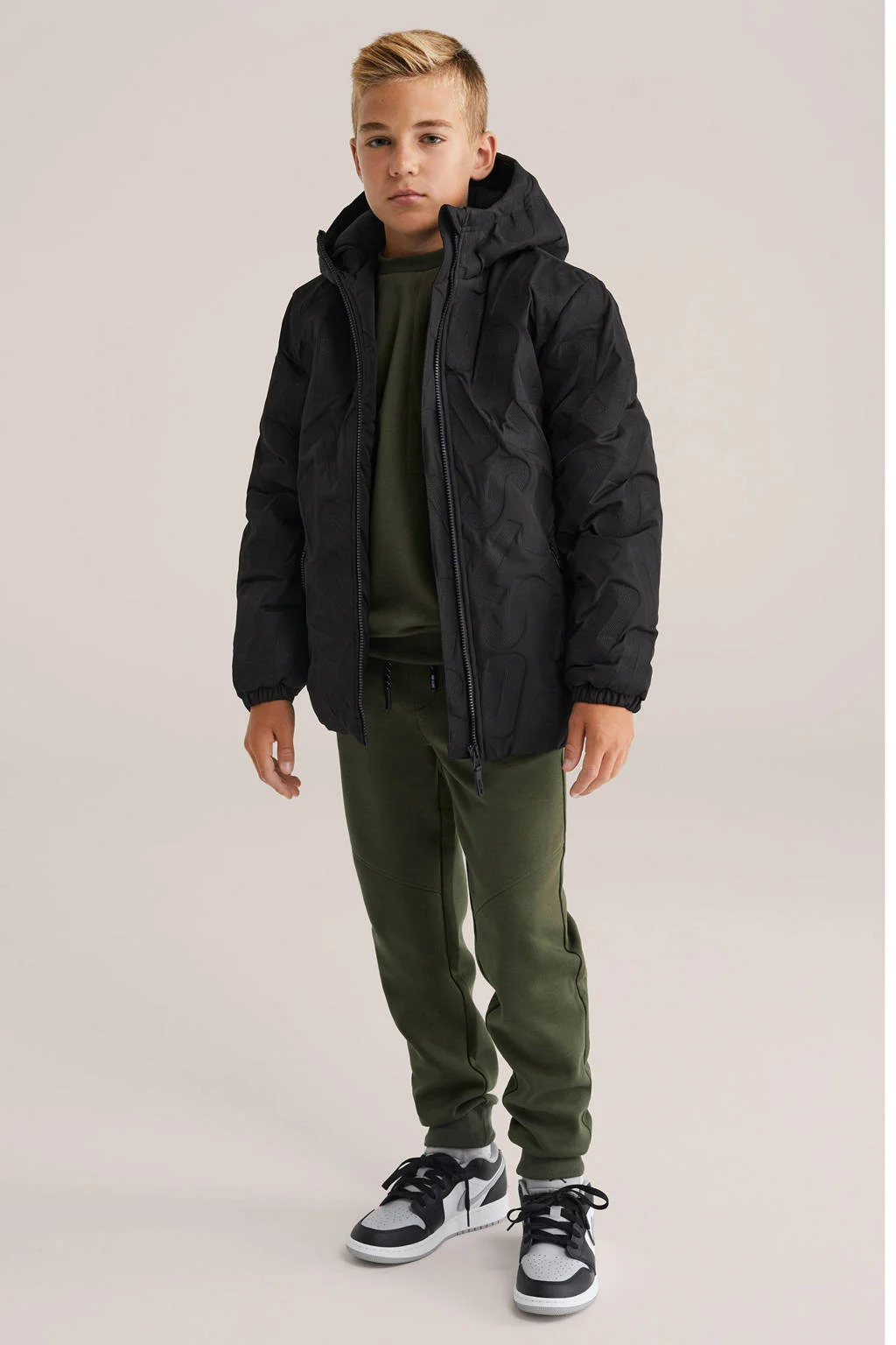 WE Fashion winterjas zwart