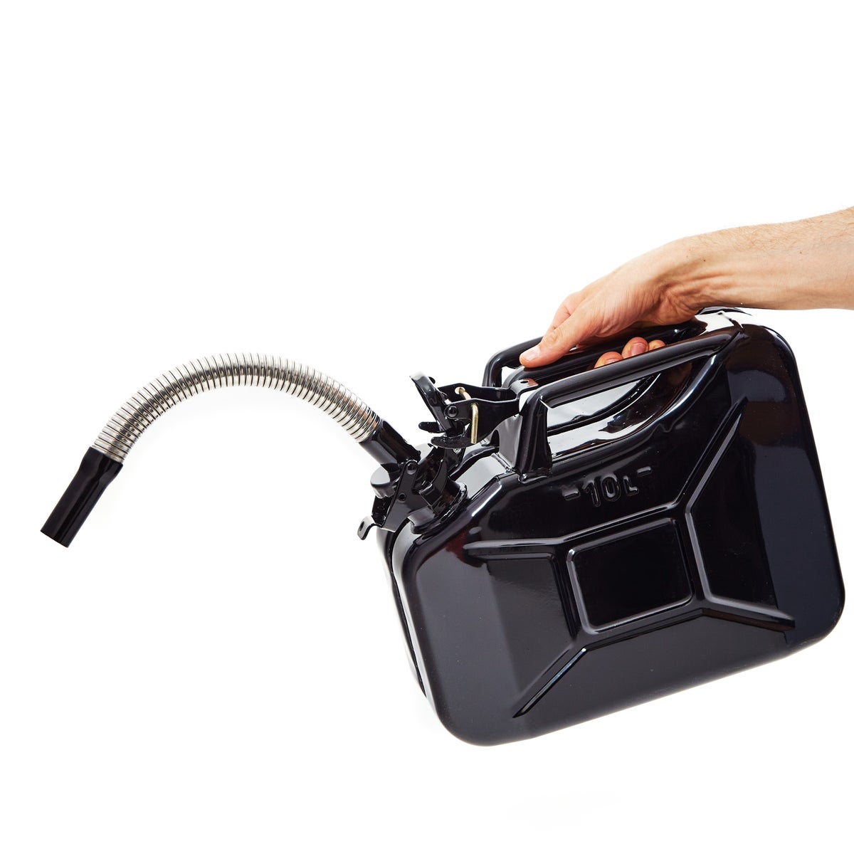 BW Flexibele Tuit voor Metalen Brandstofblikken (5/10/20 Liter) - 25mm Flexibele Pijp voor Diesel - Zwart - RAL 9005 - Gemaakt in Europa