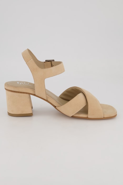 Leder-Sandalen, gekreuzte Riemen, Weite H