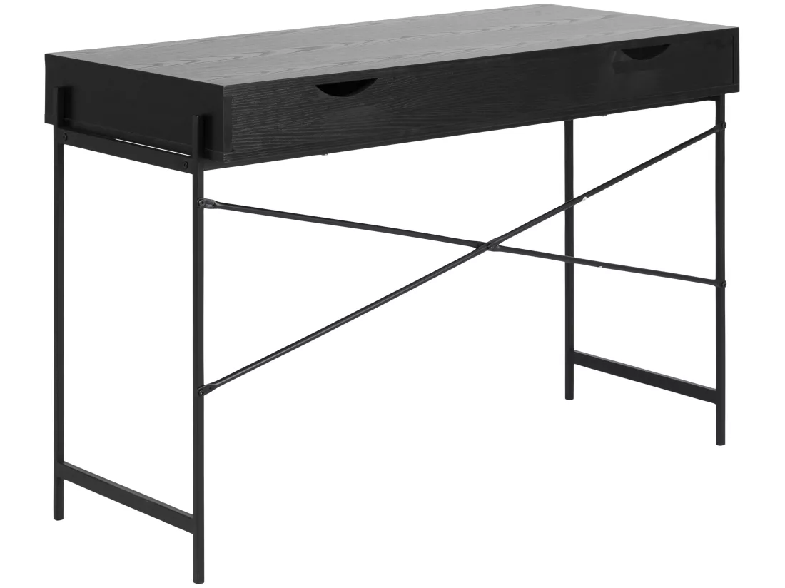 Bureau contemporain avec rangement et pieds métal - MAEL