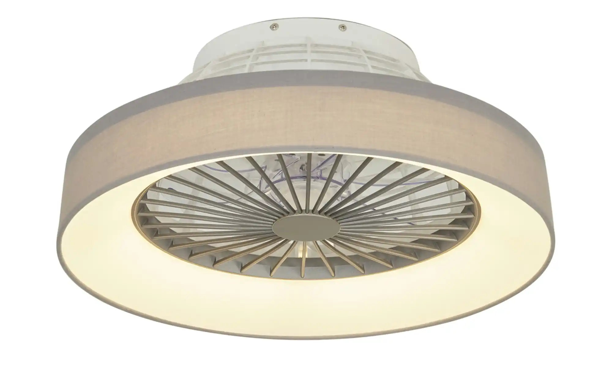 Trio Deckenventilator mit Stoffschirm in grau