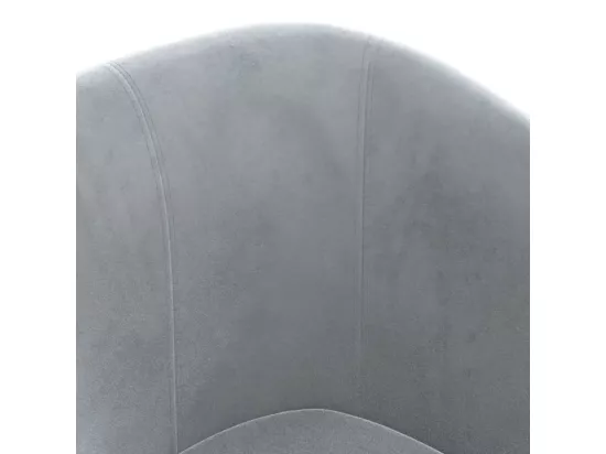 Chaise cabriolet avec repose-pied gris foncé velours