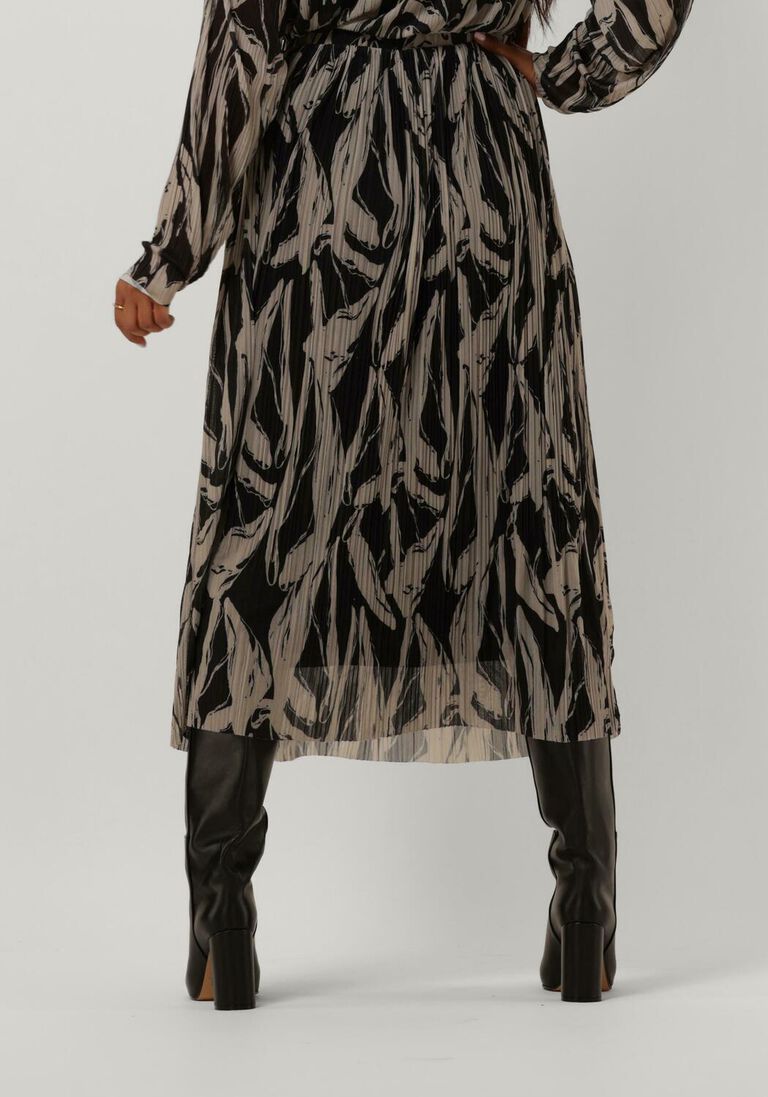 MSCH COPENHAGEN zwarte msch copenhagen pliss&eacute; rok mschjaniella illeora skirt aop