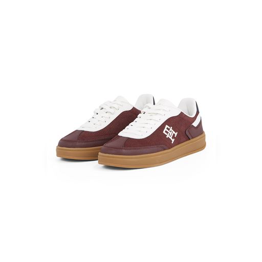 Tommy Hilfiger The Heritage Sneakers, Burgundy Velvet/Ecru, 42