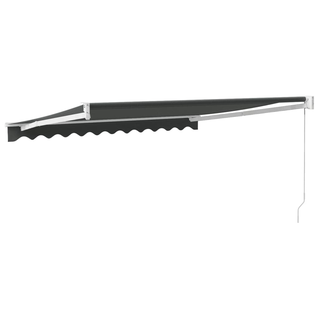 Auvent rétractable anthracite 3x2,5 m tissu et aluminium