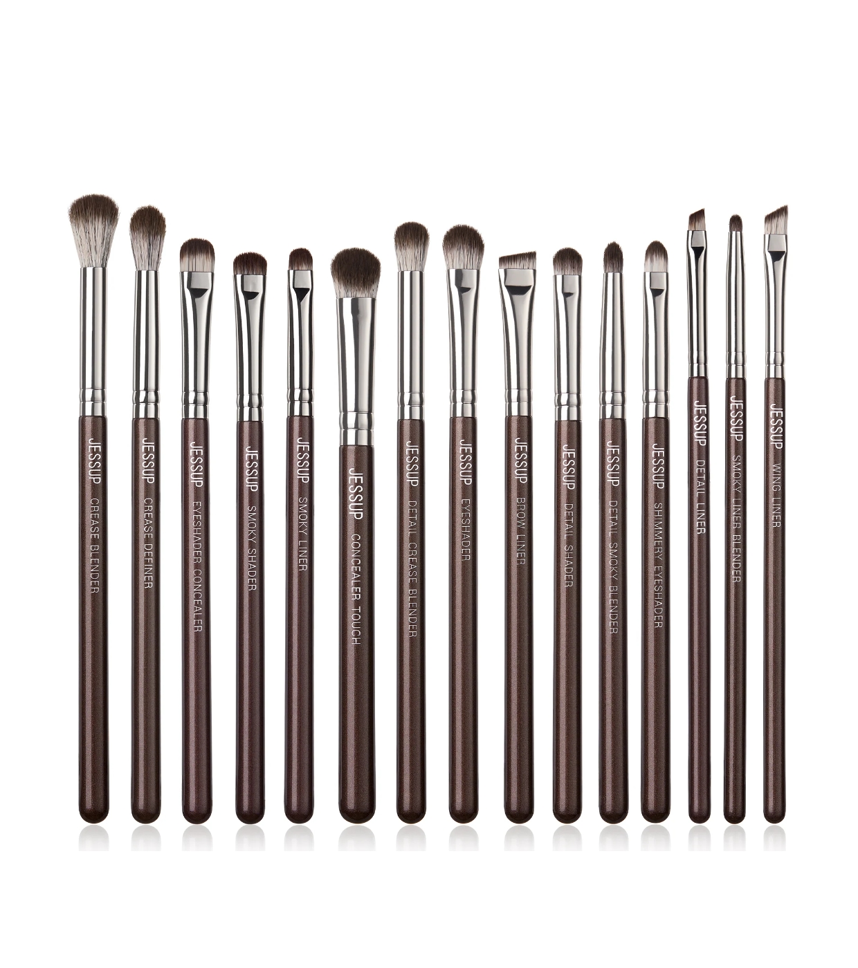 Jessup Beauty - *The Artists Eye Brush* - Conjunto de 15 pincéis - Shimmer Brown
