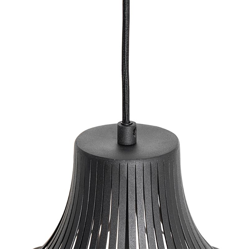 Moderne hanglamp zwart 38 cm - Saffira