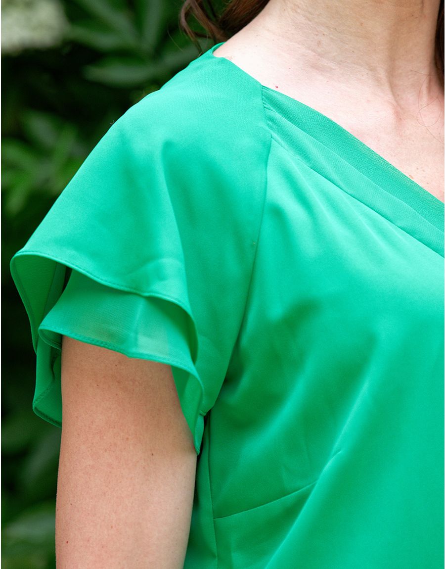 Robe habillée vert vif