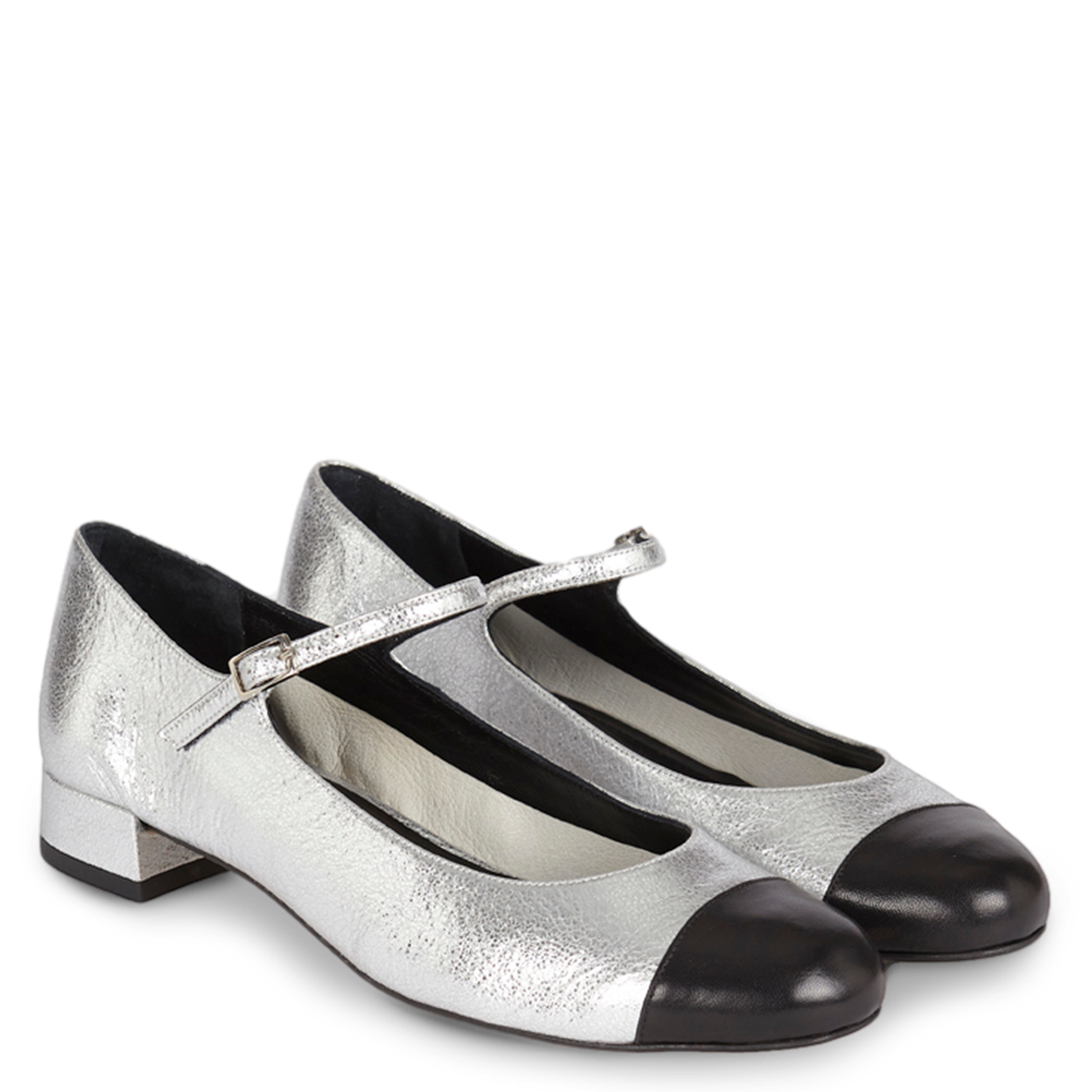 LOLA - Ballerines en cuir | Argent