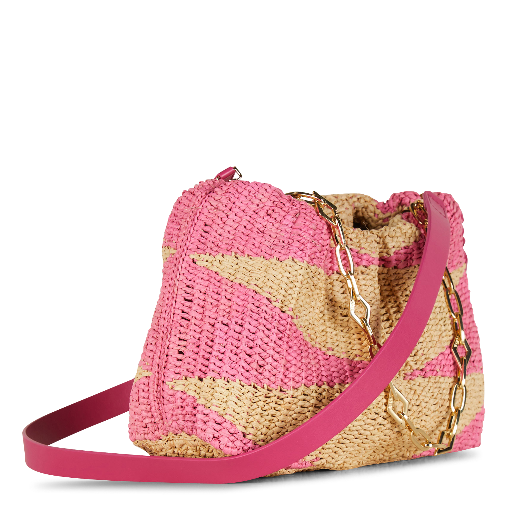 JUNE - Sac à main en raphia | Rose