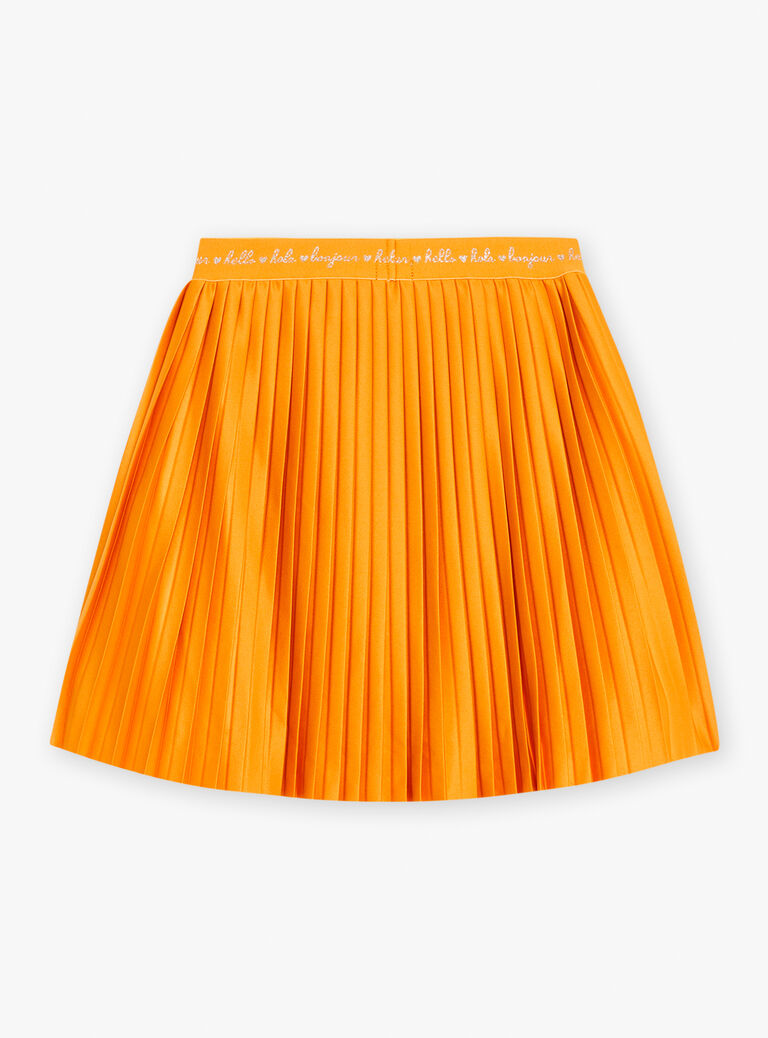 Jupe plisée en jersey jaune