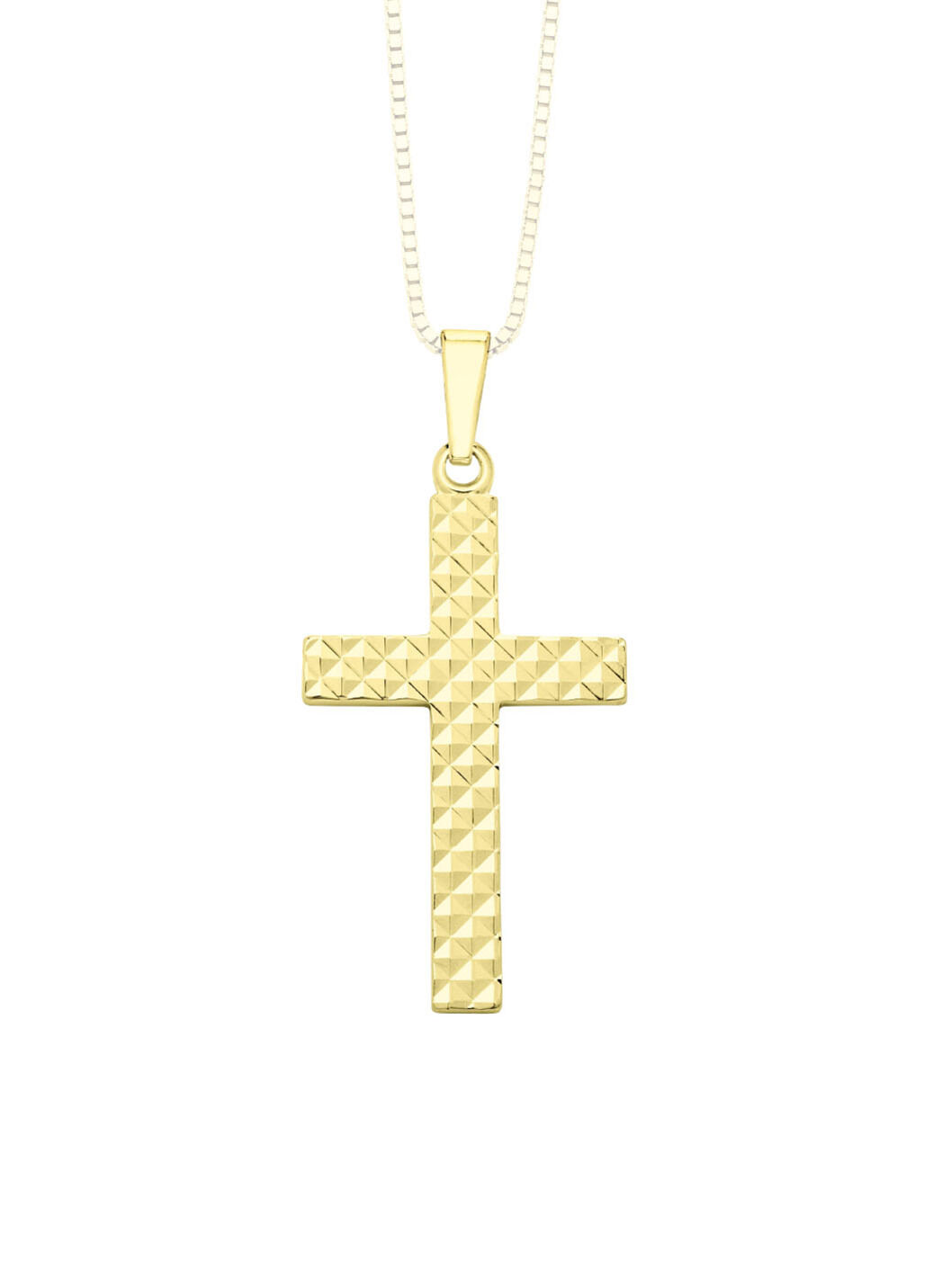 Kreuz-Anhänger mit Diamantmuster