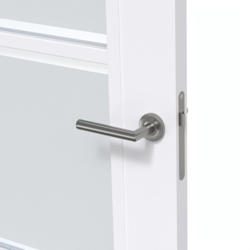 Arne & Bodil binnendeur ABB103 mat glas met blanke rand - extra wit afgelakt - glaslat extra wit